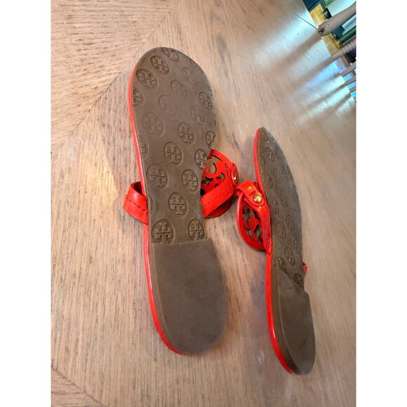 Tory Burch patent leather miller thong sandal in blazing red size 9 - Picture 9 of 12